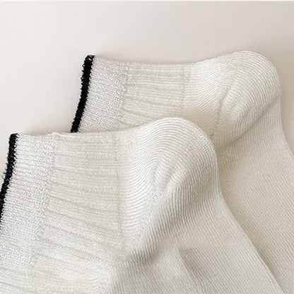 Chaussettes basses décontractées en bambou côtelé (5 paires) - image 8