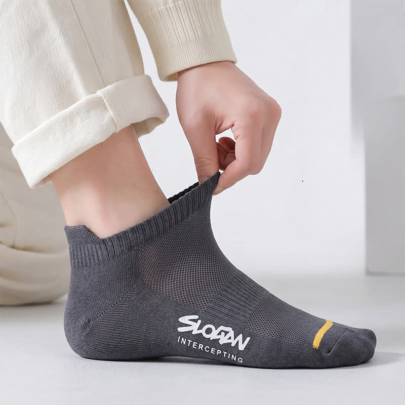 Chaussettes respirantes et rembourrées à la cheville (5 paires) - Gris foncé - UE36-44 (US3-10) - image 9