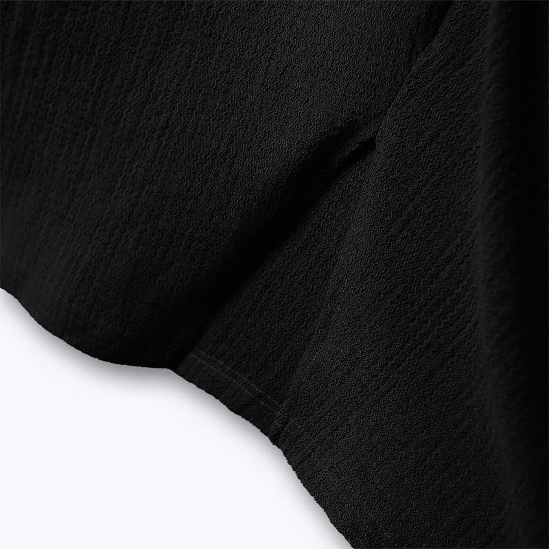 Tunique froncée à encolure en trou de serrure texturée grande taille - image 4