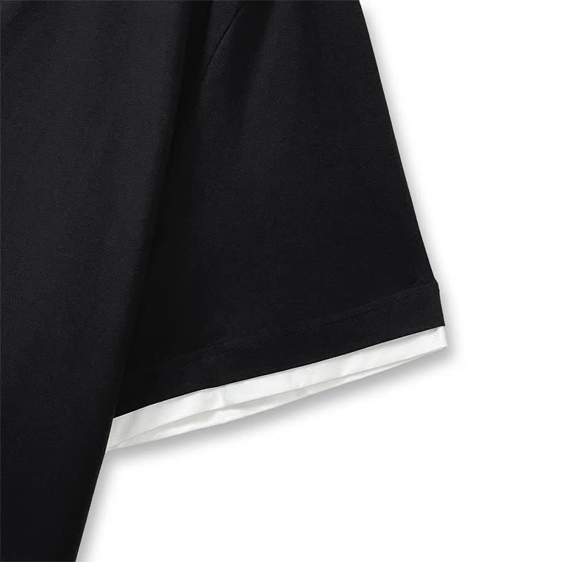 Ensemble jupe et haut en mélange de coton doux avec bordure contrastée - image 2