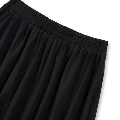 Ensemble jupe et haut en mélange de coton doux avec bordure contrastée - image 3