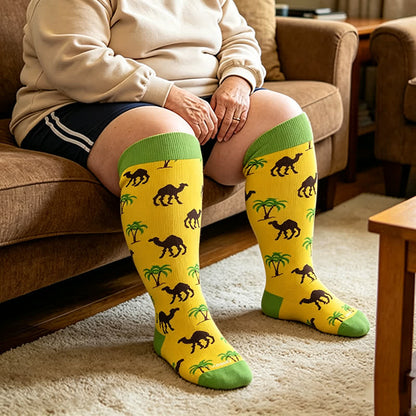 Chaussettes de compression Camel Palm grande taille - Jaune - 4XL - image 1