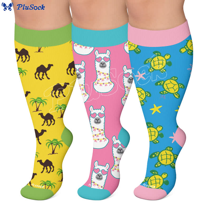 Chaussettes de compression Camel Palm grande taille - image 0
