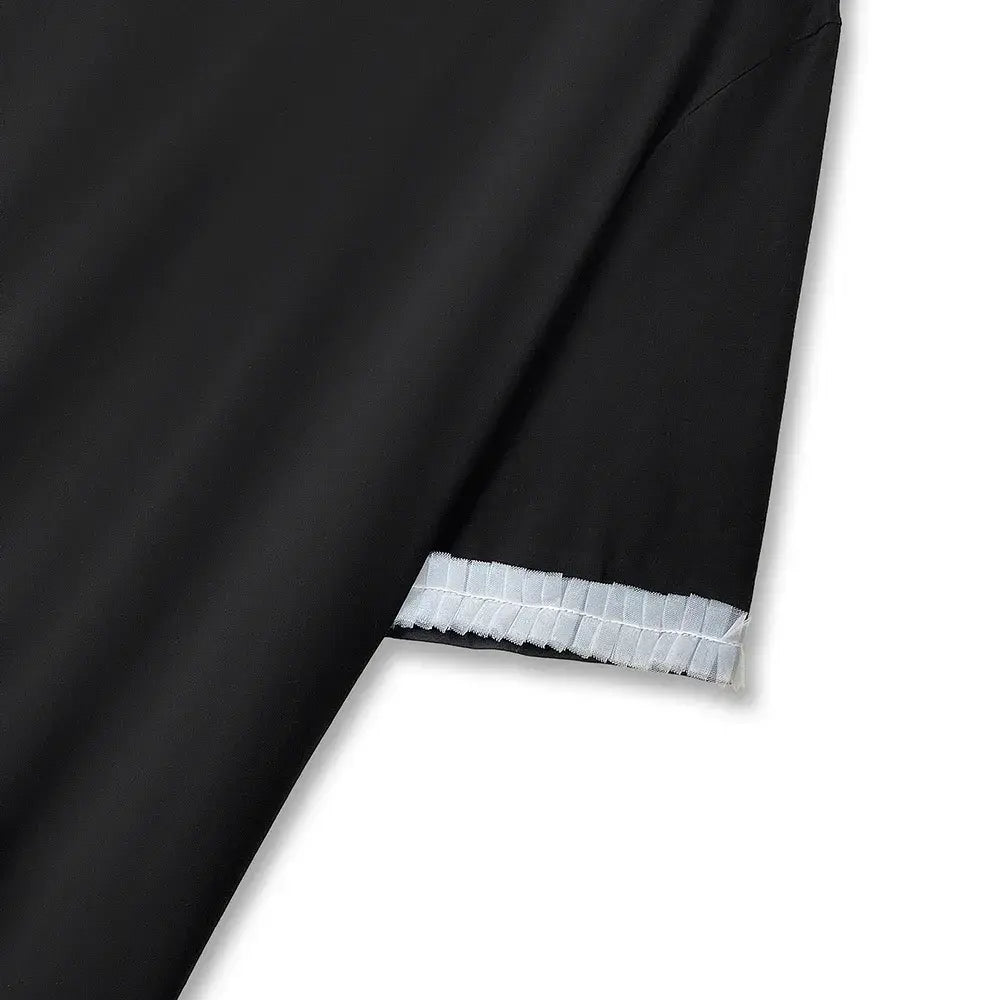 Robe midi grande taille à ourlet contrasté - image 2