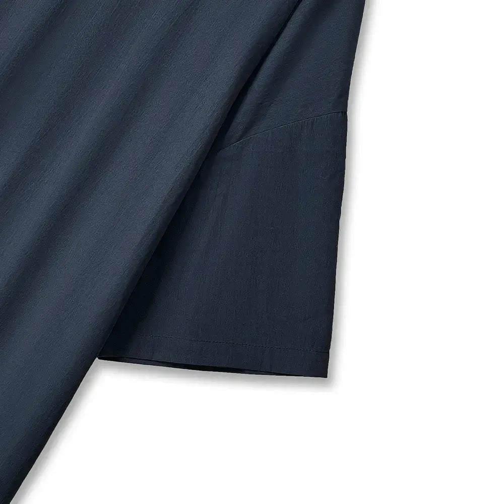 Robe midi marine grande taille à nouer dans le dos et ourlet à volants - image 2