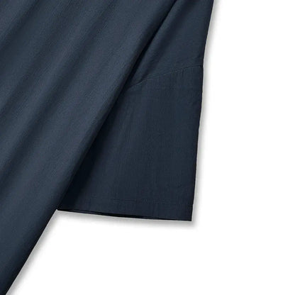 Robe midi marine grande taille à nouer dans le dos et ourlet à volants - image 2