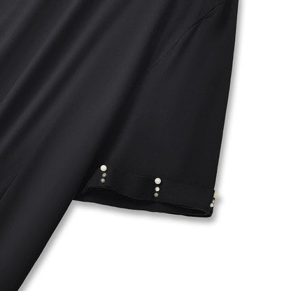 Ensemble jupe midi à manches courtes froncées et nœud latéral grande taille - image 3