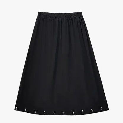 Ensemble jupe midi à manches courtes froncées et nœud latéral grande taille - Jupe midi - 6XL - image 6