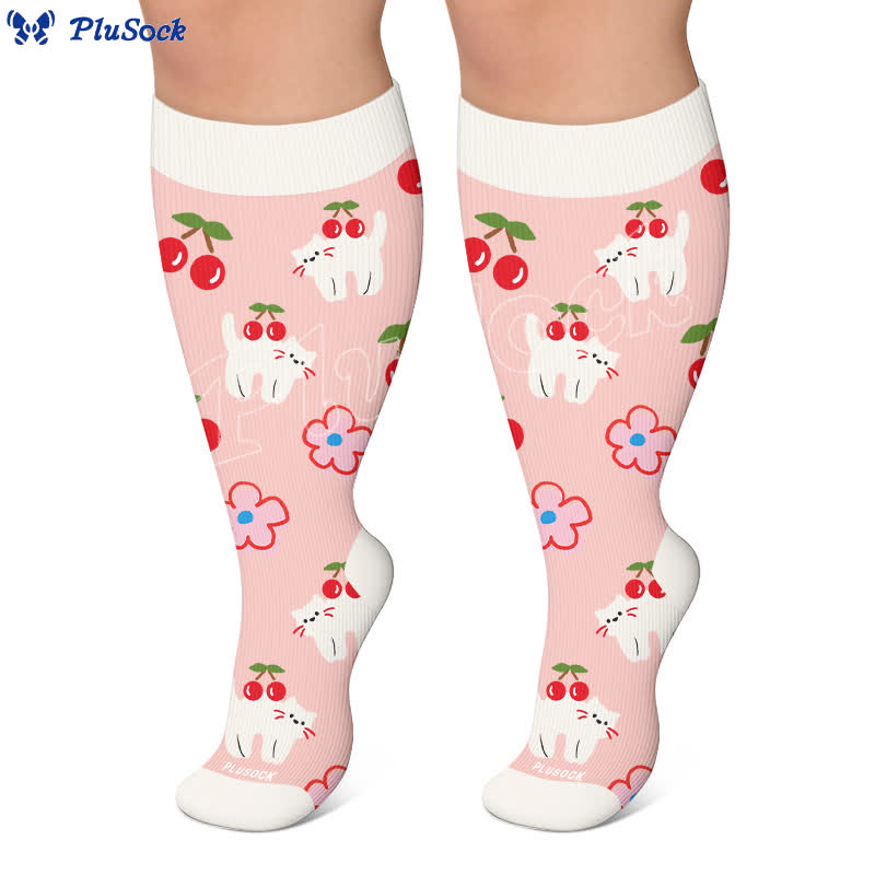 Chaussettes de compression Daisy Butterfly grandes tailles - image 7