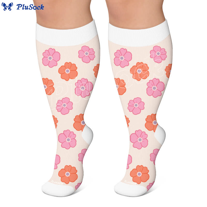 Chaussettes de compression Daisy Butterfly grandes tailles - image 6