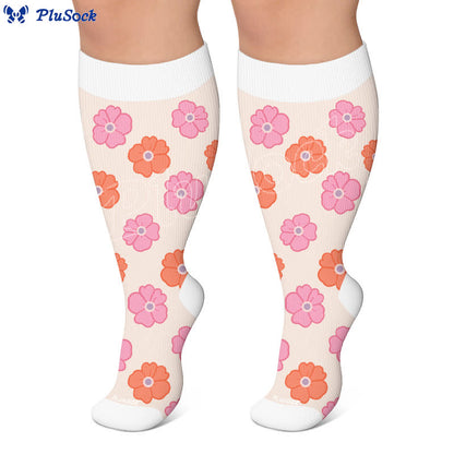 Chaussettes de compression Daisy Butterfly grandes tailles - image 6