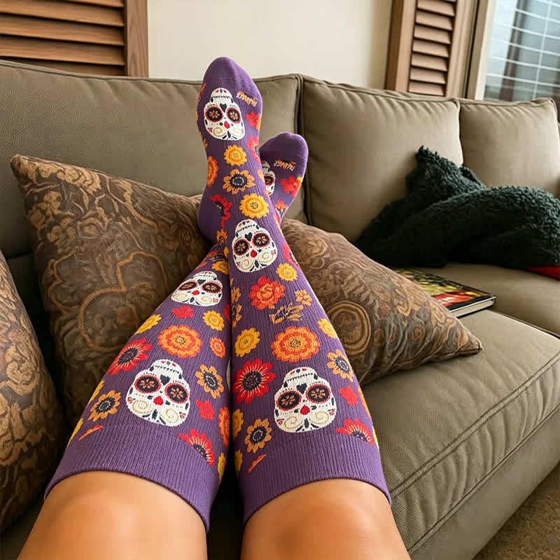 Chaussettes de compression grandes tailles à tête de sucre - image 3