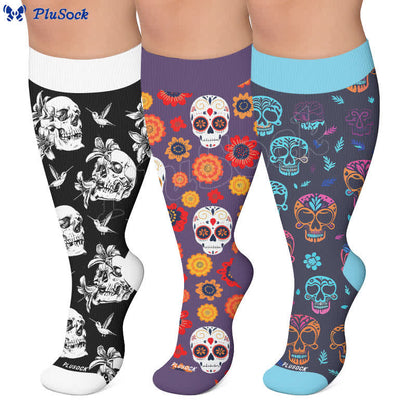 Chaussettes de compression grandes tailles à tête de sucre - image 0
