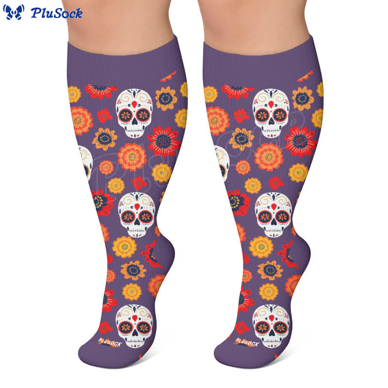 Chaussettes de compression grandes tailles à tête de sucre - image 7