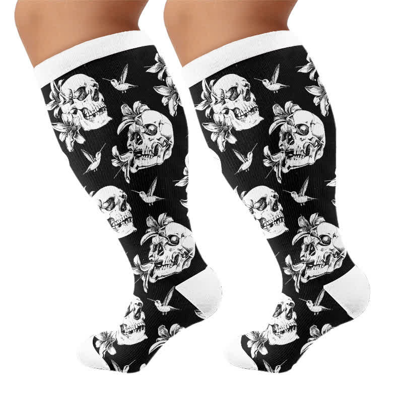 Chaussettes de compression grandes tailles à tête de sucre - Noir - 4XL - image 8