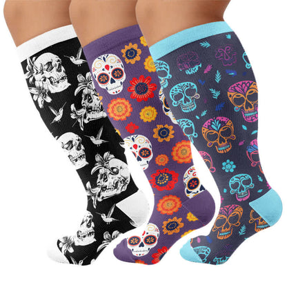 Chaussettes de compression grandes tailles à tête de sucre - image 4
