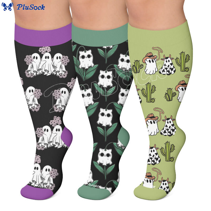 Chaussettes de compression mignonnes et effrayantes grandes tailles - image 0