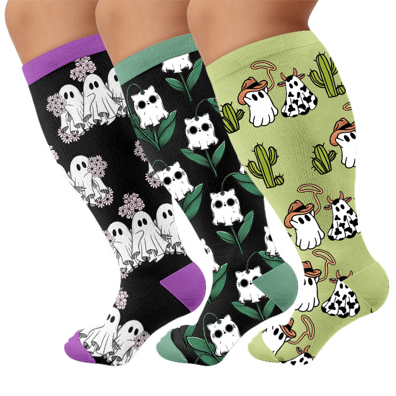 Chaussettes de compression mignonnes et effrayantes grandes tailles - image 7