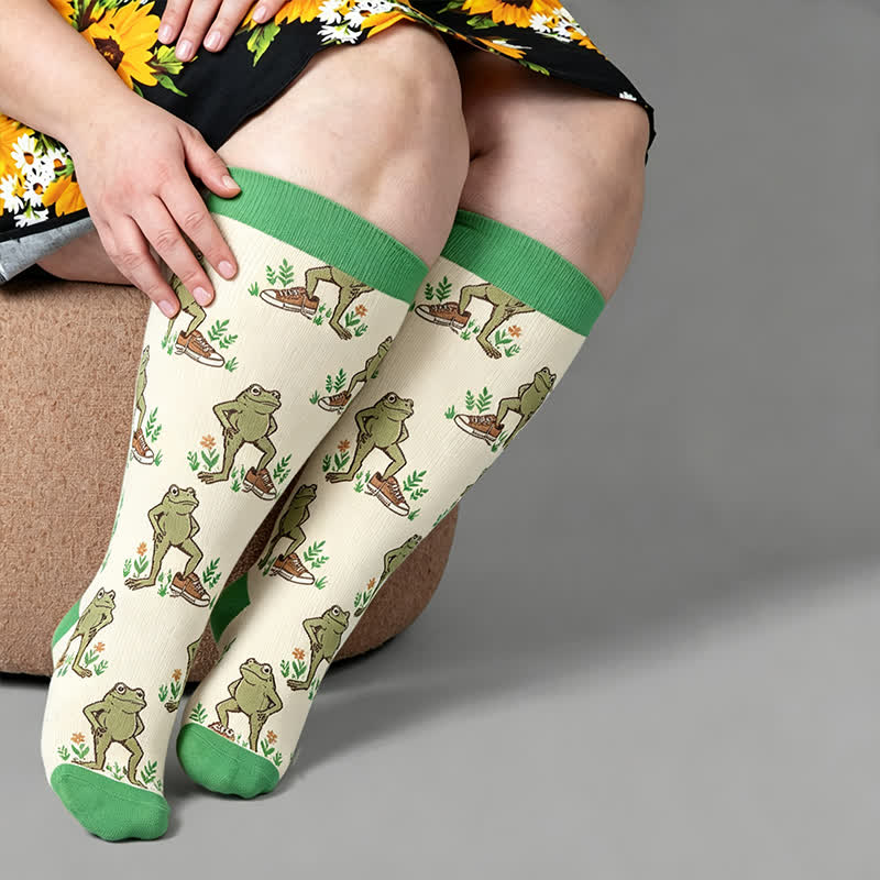 Chaussettes de compression Frog Owl grandes tailles - Vert - 4XL - image 3