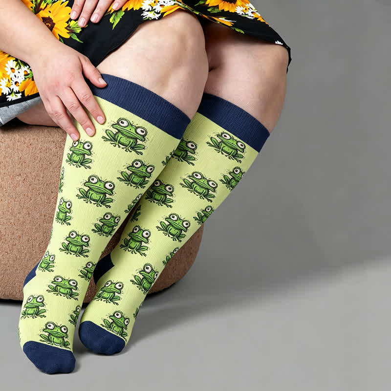 Chaussettes de compression Frog Owl grandes tailles - Bleu - 4XL - image 1