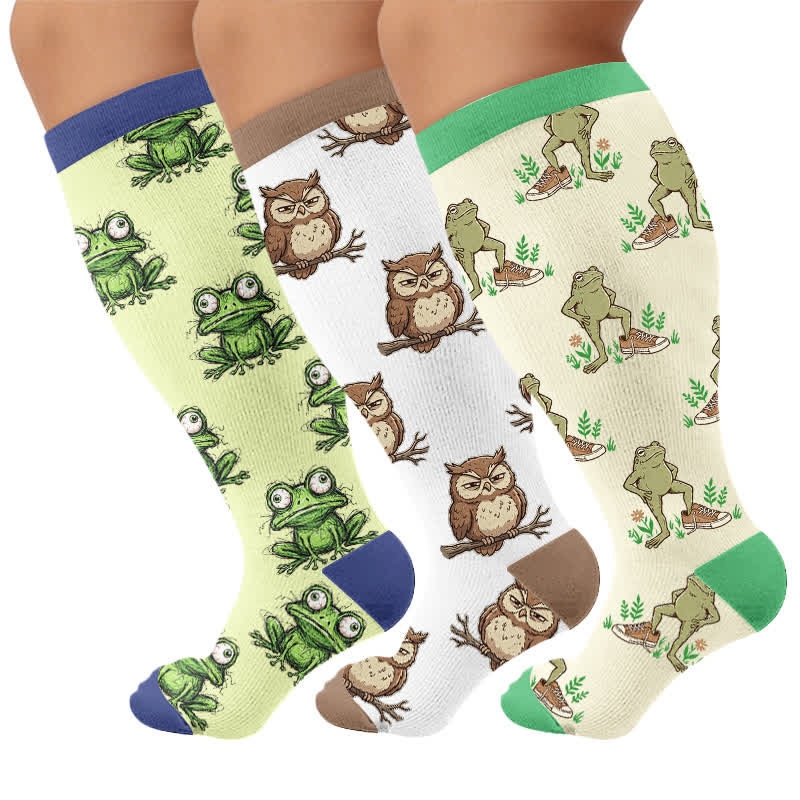 Chaussettes de compression Frog Owl grandes tailles - image 7