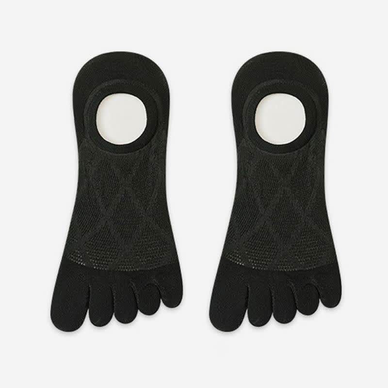 Chaussettes invisibles respirantes en bambou à cinq orteils (3 paires) - Noir - EU36-45 (US3-11) - image 3
