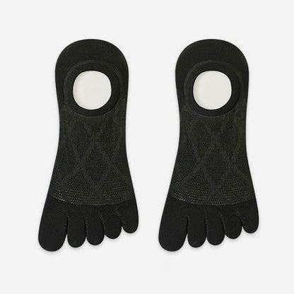 Chaussettes invisibles respirantes en bambou à cinq orteils (3 paires) - Noir - EU36-45 (US3-11) - image 3