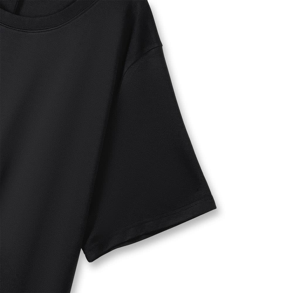 Robe midi modeste à col rond et manches courtes grande taille - image 2