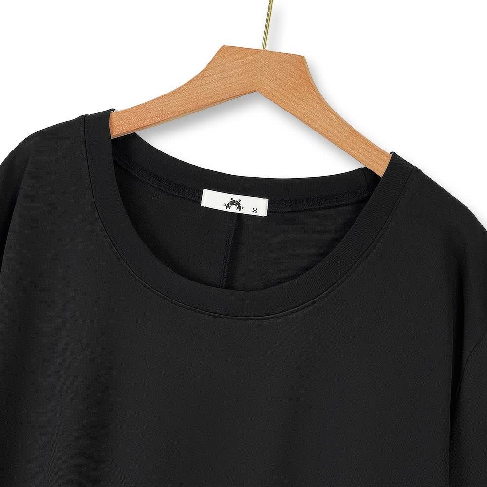 Robe midi modeste à col rond et manches courtes grande taille - image 1