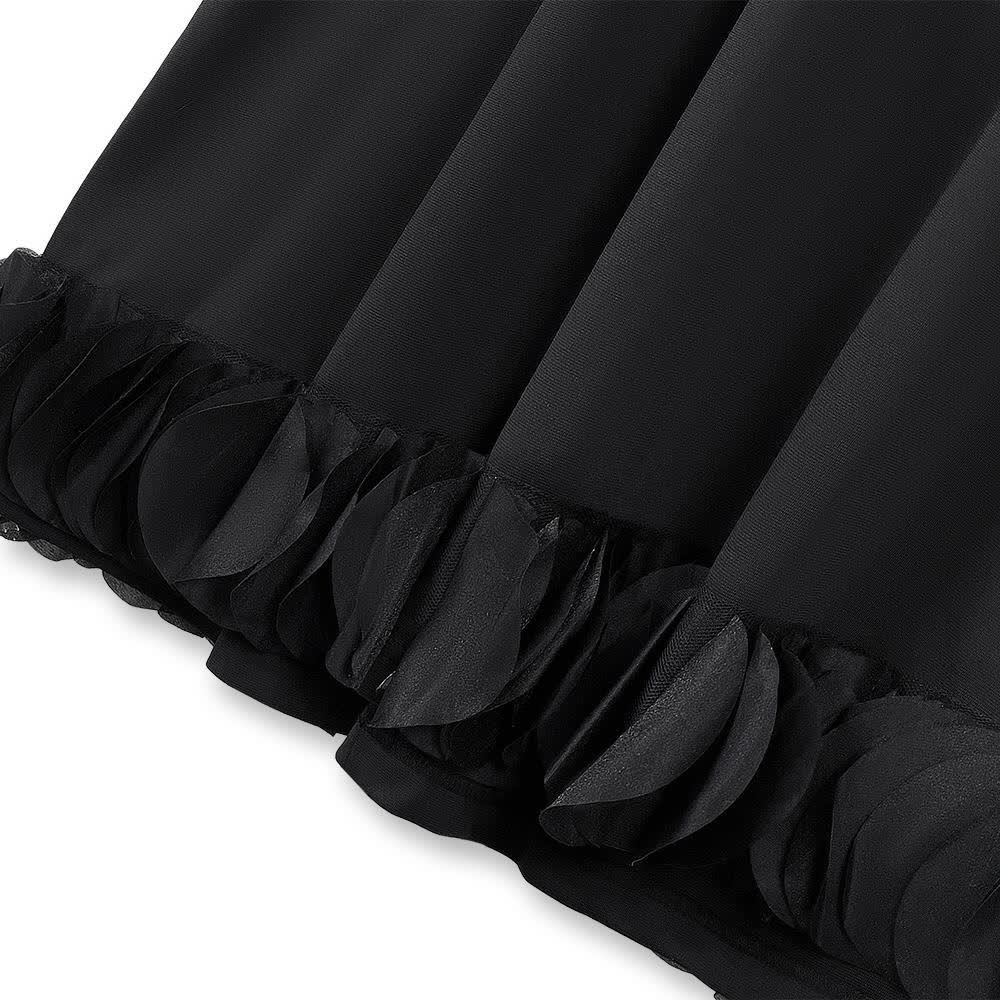 Robe midi modeste à col rond et manches courtes grande taille - image 3