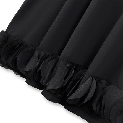 Robe midi modeste à col rond et manches courtes grande taille - image 3