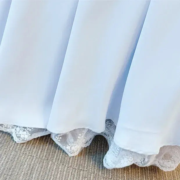 Robe midi d'été légère grande taille, coupe trapèze, col carré - image 4