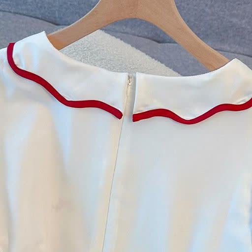 Robe midi fleurie à manches courtes et à franges grande taille - image 3