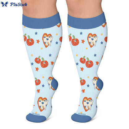 Chaussettes de compression grandes tailles à motifs chat et chien - image 7