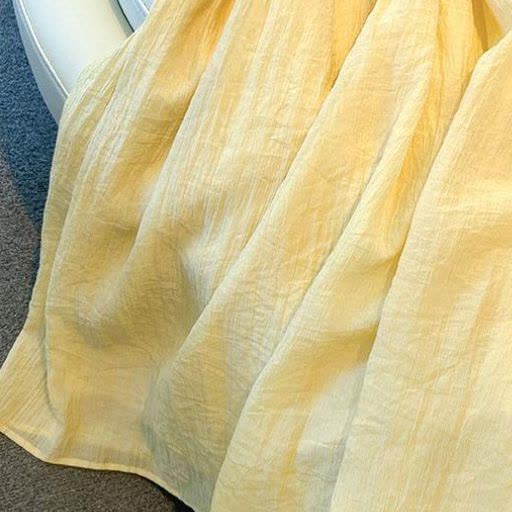 Robe midi grande taille à col V, manches bouffantes courtes et taille empire - image 4