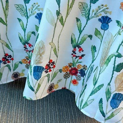Robe midi fleurie à manches courtes et à franges grande taille - image 5