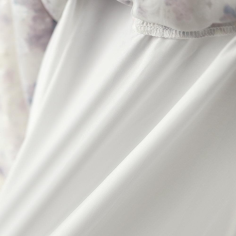 Robes d'été trapèze à col carré bouffant et imprimé floral contrasté pour grandes tailles - image 6