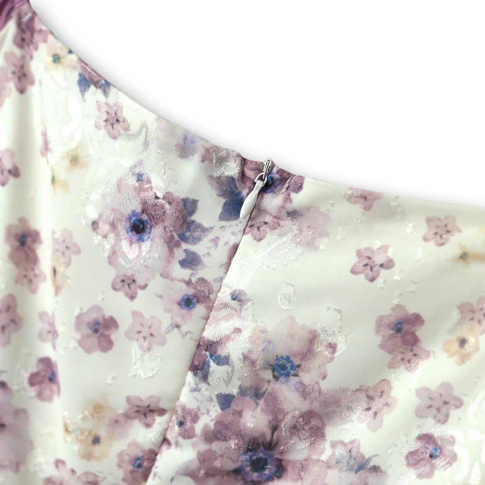 Robes d'été trapèze à col carré bouffant et imprimé floral contrasté pour grandes tailles - image 3