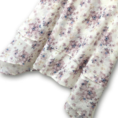 Robes d'été trapèze à col carré bouffant et imprimé floral contrasté pour grandes tailles - image 4