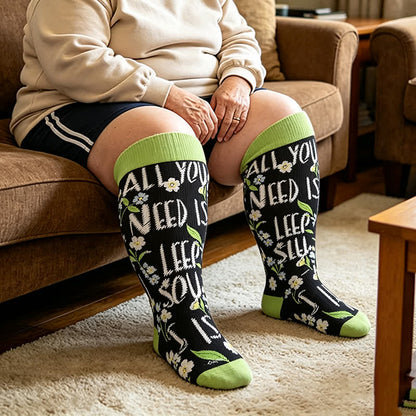 Chaussettes de compression Crown Dino Butterfly grandes tailles - Vert - 4XL - image 1