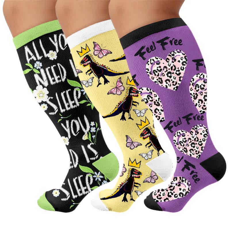 Chaussettes de compression Crown Dino Butterfly grandes tailles - image 7