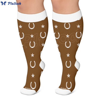 Chaussettes de compression papillon porte-bonheur fer à cheval grande taille - image 6
