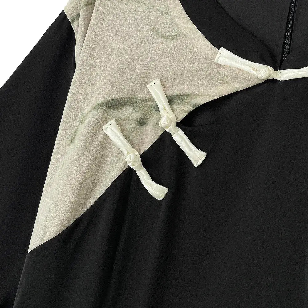 Robes d'été légères à manches courtes et col mandarin - image 2