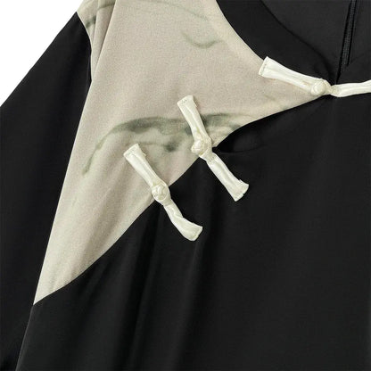 Robes d'été légères à manches courtes et col mandarin - image 2