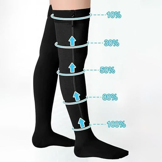 Chaussettes de compression élégantes à fermeture éclair - image 0