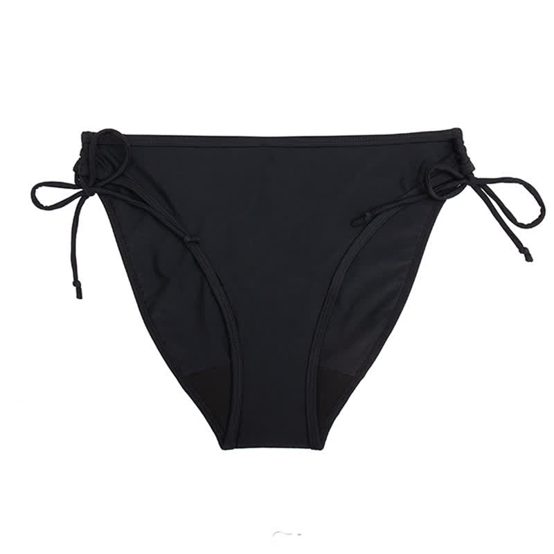 Culotte triangle dos nu à nouer sur le côté - Noir - 2XL - image 6