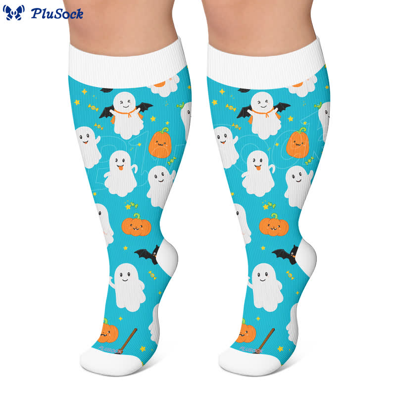 Chaussettes de compression grande taille Ghost Pumpkin - image 6