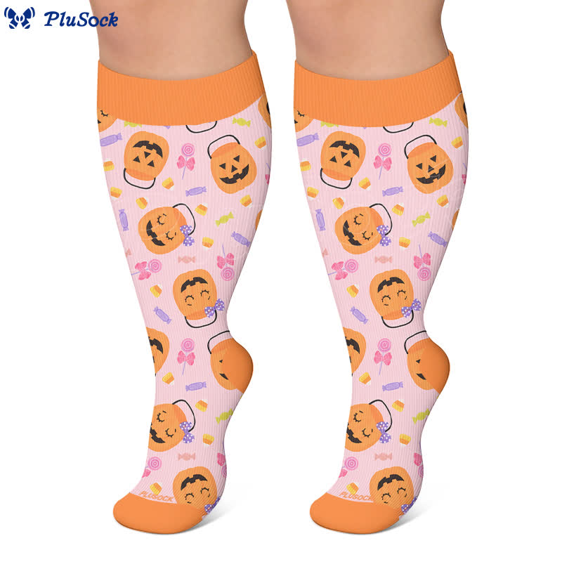 Chaussettes de compression grande taille Ghost Pumpkin - image 7