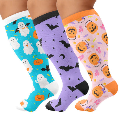 Chaussettes de compression grande taille Ghost Pumpkin - image 4