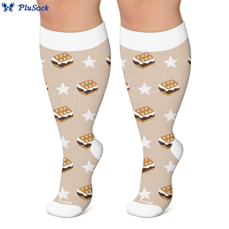 Chaussettes de compression grandes tailles Pancake Cookie - image 10
